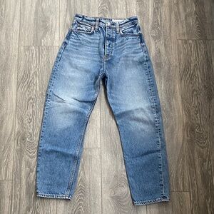 rag & bone - High Rise Straight Leg Barrel Jean in Norwalk - Size 24